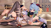 Ganyu And Aether Hentai Sex Genshin Impact Multiple Creampie Positions MMD 3D Soft Green Hair (CLIP)