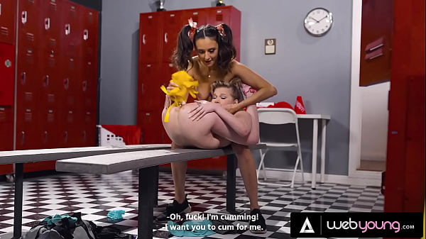 Let's See Who's The Best Cheerleader! Petites Eliza Ibarra & Coco Lovelock Turn Feral In Locker Room